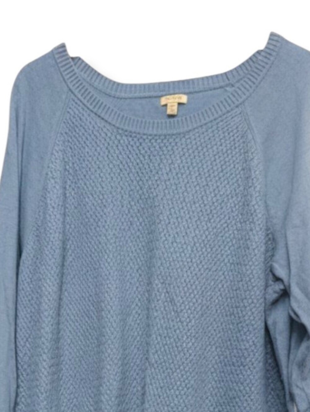 Sonoma Light Blue Textured Thin Knit Sweater Women's Plus Sz 3X - Picture 3 of 3